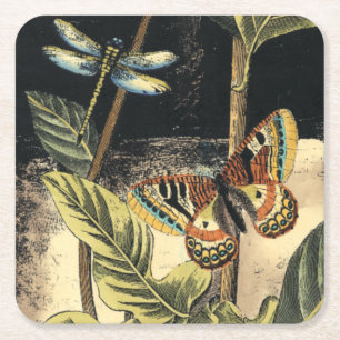 Dark Nature Scene by Vision Studio Square Paper Coaster