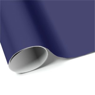 Dark Navy Blue Colour solid minimalist deep ocean Wrapping Paper