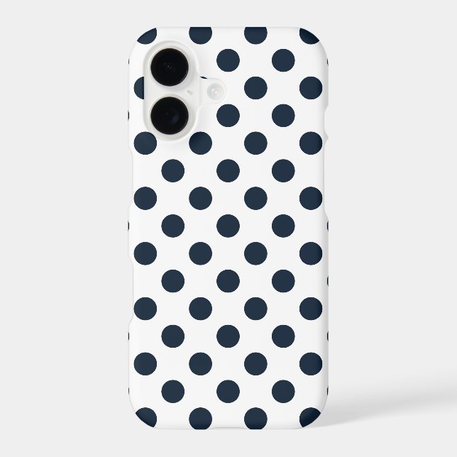 Dark navy blue polka dots (Back)