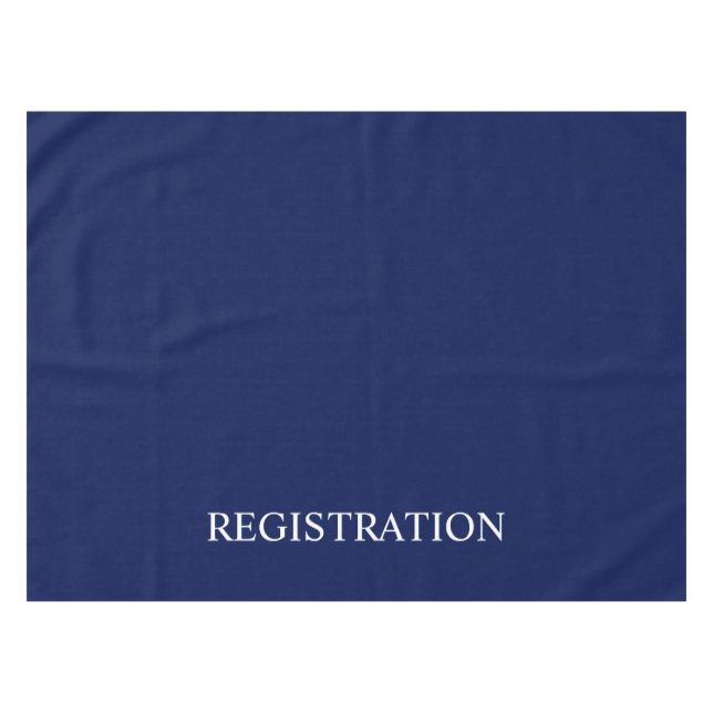 Dark Navy Blue Registration Desk Tablecloth (Front (Horizontal))