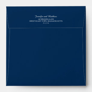 Dark Navy Blue with Return Address Envelopes