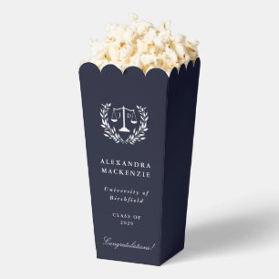Dark Navy JD Law Scales Graduation Favour Box