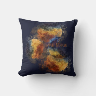 Dark Navy Mystic Autumn Cushion