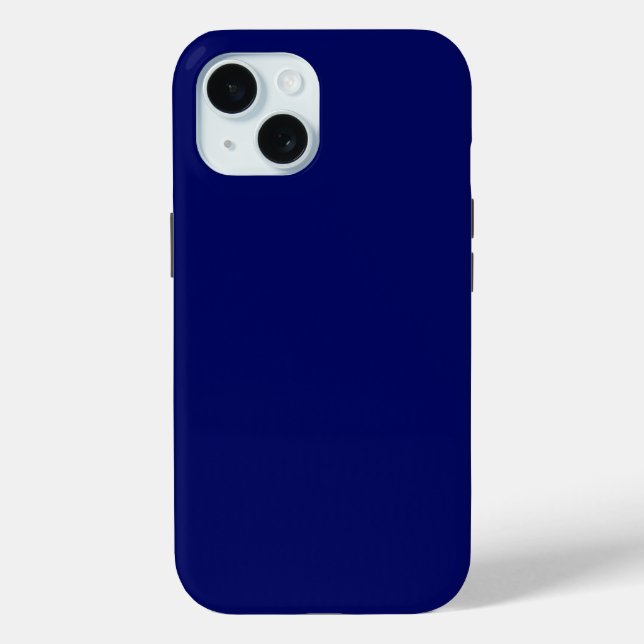 Dark Navy Solid Colour Case-Mate iPhone Case (Back)