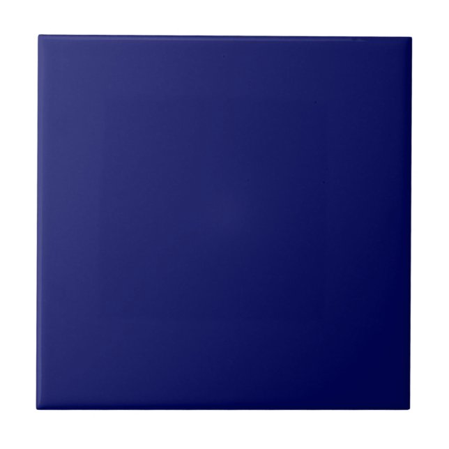 Dark Navy Solid Colour Ceramic Tile (Front)