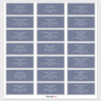 Dark Navy Wedding Guest Address Sticker