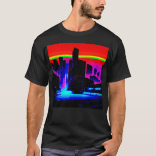 Dark Neon City 502 Retro T-Shirt