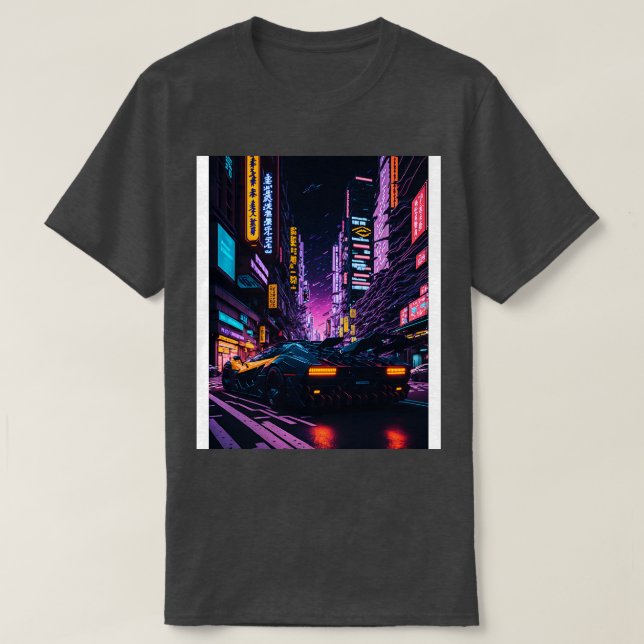 Dark Neon City Sports  2 T-Shirt (Design Front)