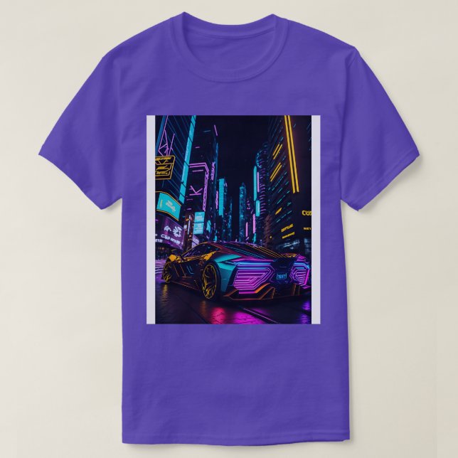 Dark Neon City Sports  5 T-Shirt (Design Front)