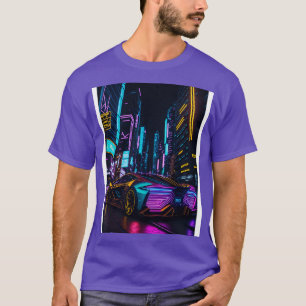 Dark Neon City Sports  5 T-Shirt