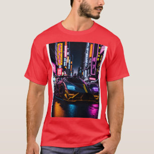 Dark Neon Sports in Japanese Neon City 3 T-Shirt