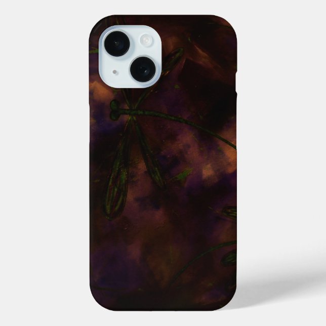 Dark Night Dragonfly Fire Case-Mate iPhone Case (Back)