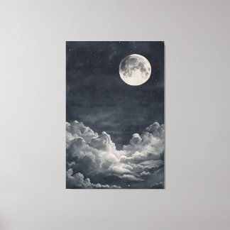 Dark Night Sky Canvas Print