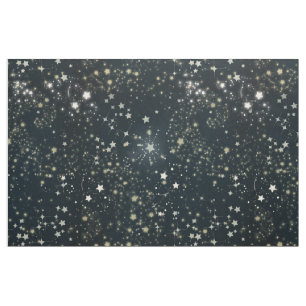 Dark Night Sky With Stars Fabric