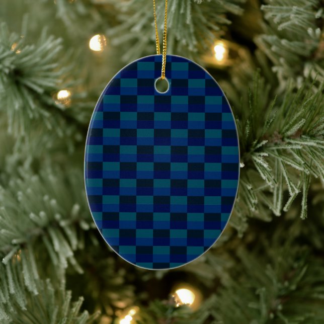 Dark Ocean at Night Colors Ceramic Ornament (Tree)