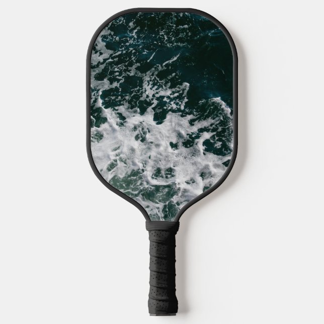 Dark Ocean Waves Pickleball Paddle (Front)