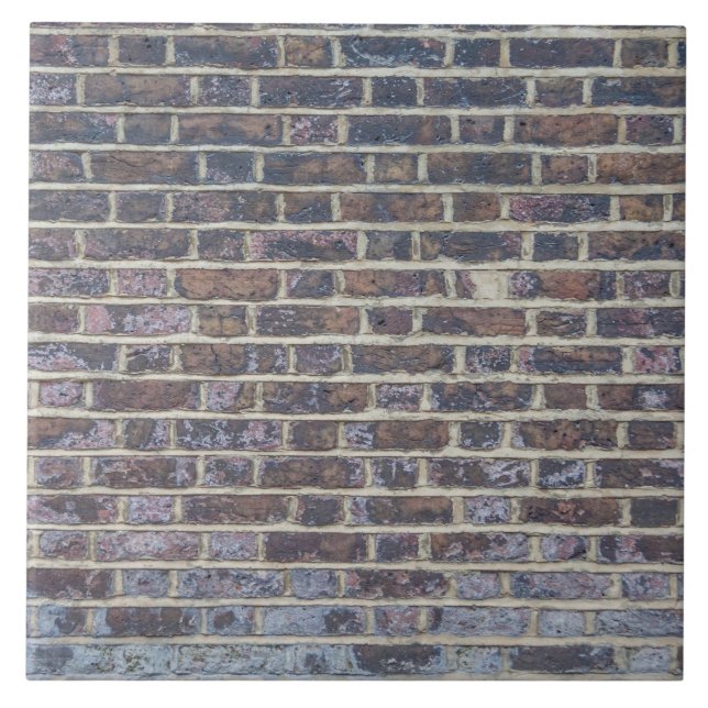 Dark old brick wall texture ceramic tile (Front)