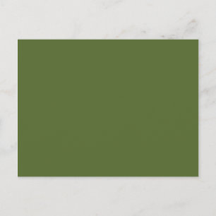 Dark Olive Green Blank Postcard