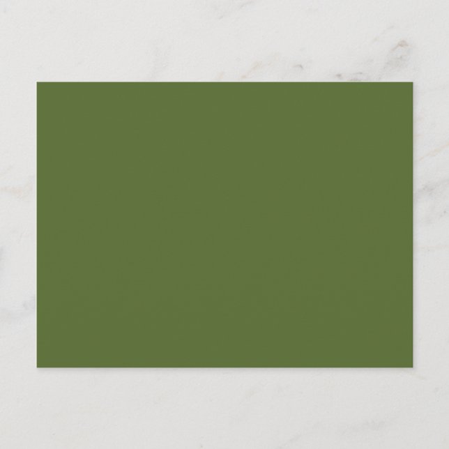 Dark Olive Green Blank Postcard (Front)