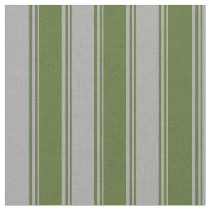 Dark Olive Green & Dark Grey Pattern of Stripes Fabric