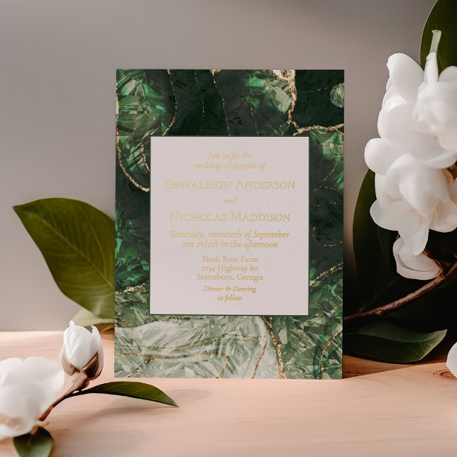 Dark Olive Green Faux Gemstone Wedding (Creator Uploaded)