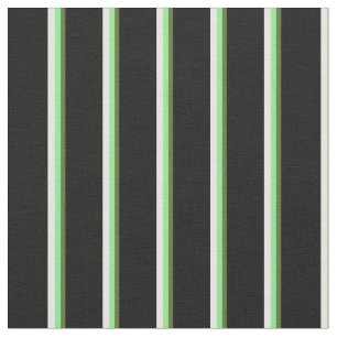 Dark Olive Green, Light Green, Mint Cream & Black Fabric