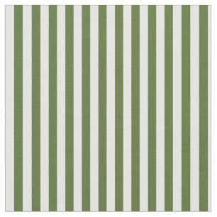 Dark Olive Green & Mint Cream Pattern Fabric