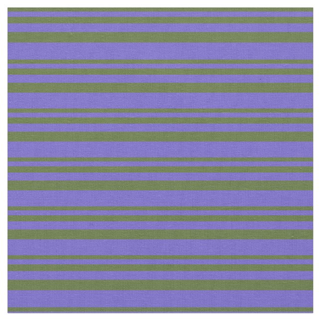 Dark Olive Green & Slate Blue Coloured Pattern Fabric (Close Up)
