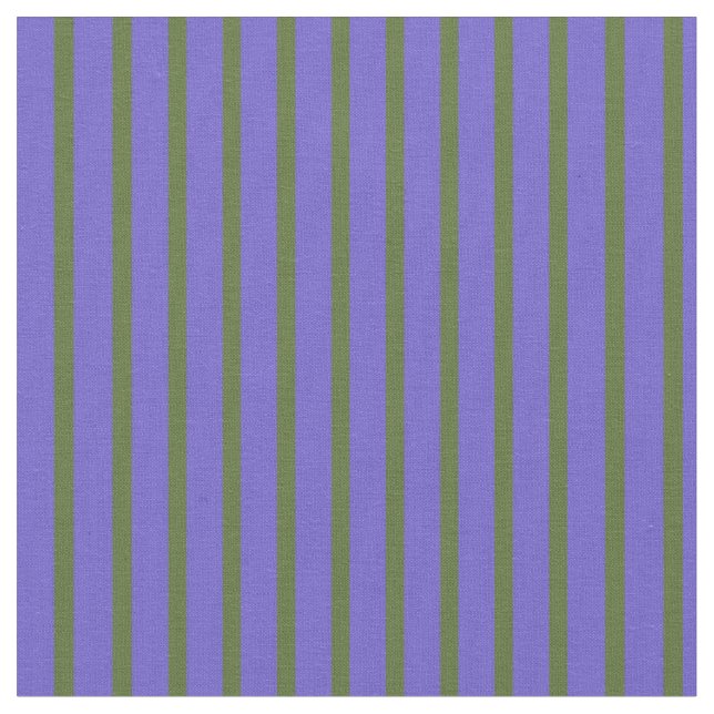 Dark Olive Green & Slate Blue Pattern Fabric (Close Up)