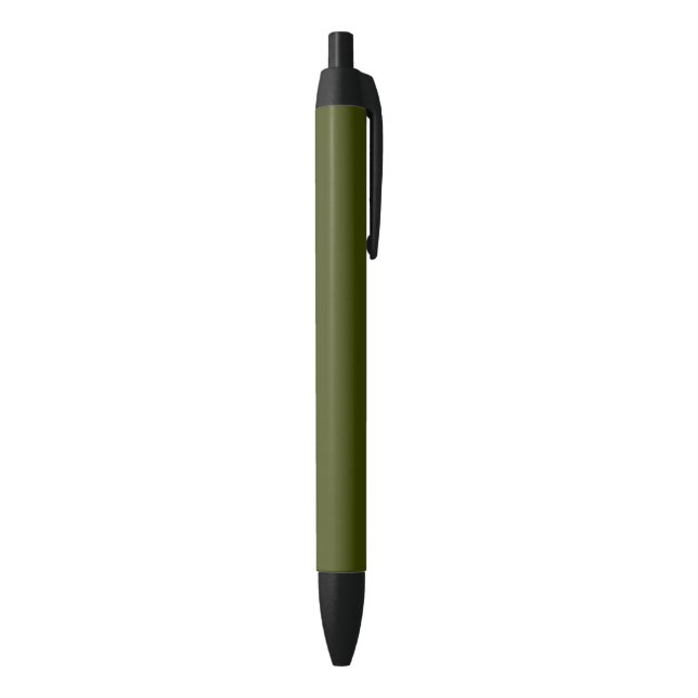 Dark olive green solid colour black ink pen (Bottom (Vertical))