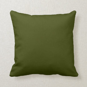 Dark olive green (solid colour) cushion