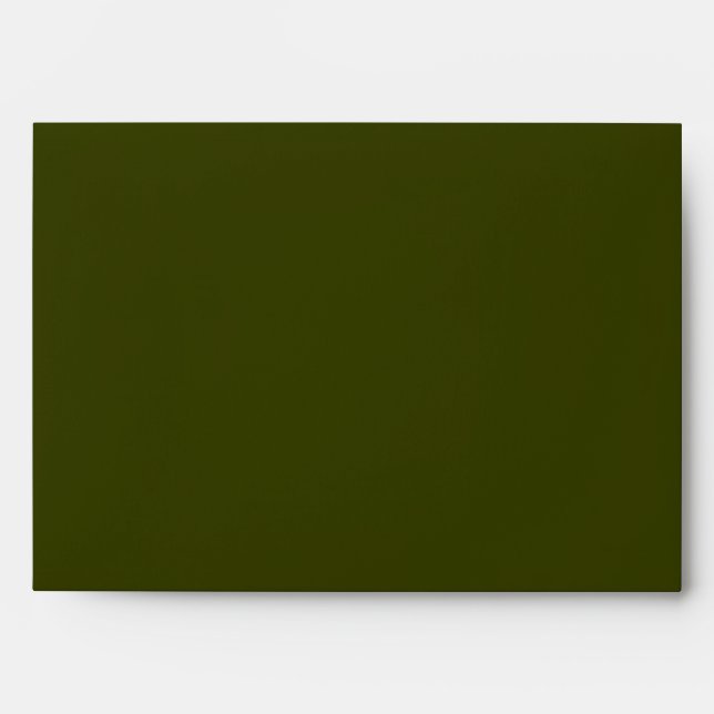 Dark olive green solid colour envelope (Front)