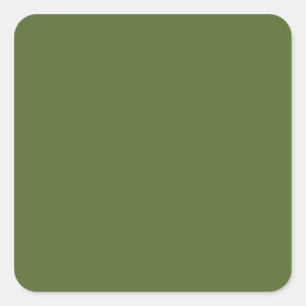 Dark Olive Green Square Sticker
