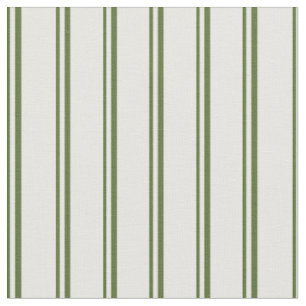 Dark Olive Green & White Coloured Pattern Fabric