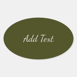 Dark Olive Oval Sticker