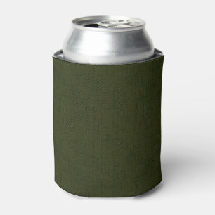 Dark olive textured can cooler