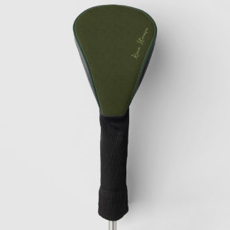 Dark olive textured  golf head cover