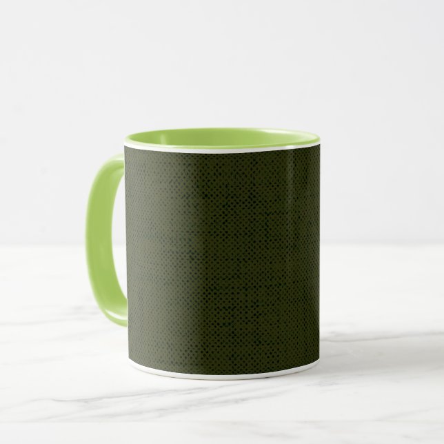 Dark olive textured  mug (Front Left)