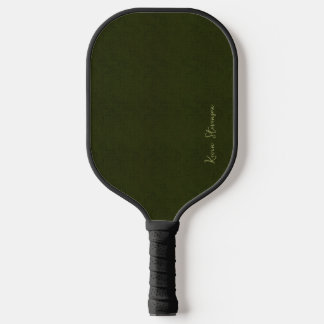 Dark olive textured  pickleball paddle