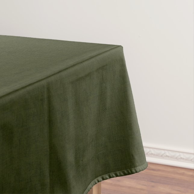 Dark olive textured tablecloth (In Situ)