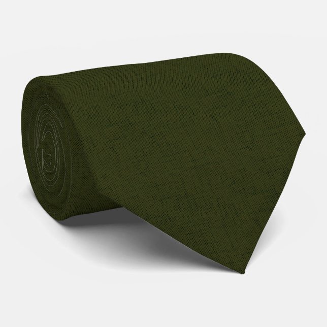 Dark olive textured  tie (Rolled)