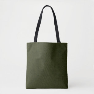 Dark olive textured tote bag