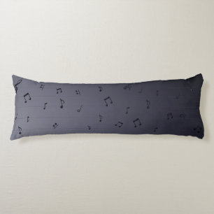 Dark Ombre Musical Notes  Body Cushion