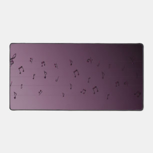 Dark Ombre Musical Notes Desk Mat
