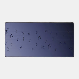 Dark Ombre Musical Notes Desk Mat
