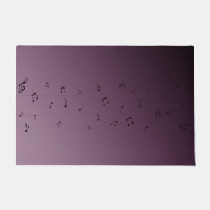 Dark Ombre Musical Notes  Doormat