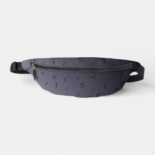 Dark Ombre Musical Notes  Grey  Bum Bags