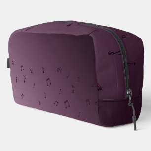 Dark Ombre Musical Notes  Mauve  Dopp Kit