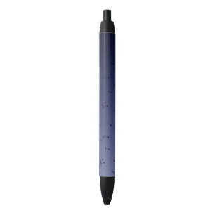 Dark Ombre Musical Notes Navy Black Ink Pen