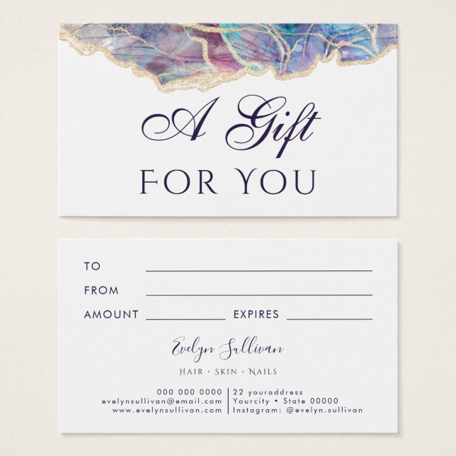 dark opal design Gift Card (Front & Back)